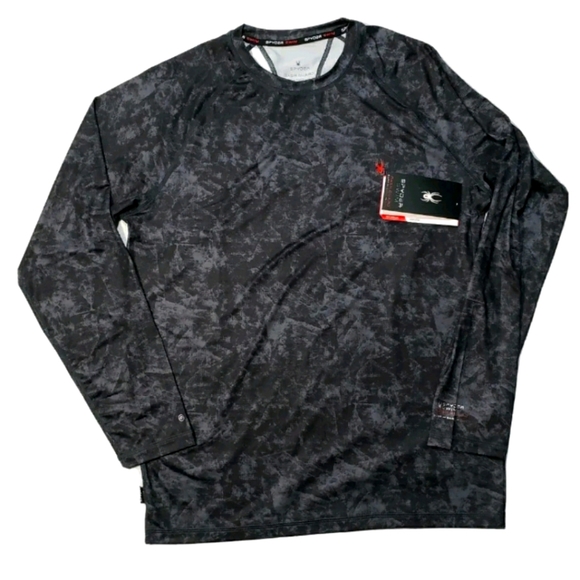 Spyder | Shirts | Nwt Spyder Swim Black Camo Rash Guard Mens Medium 3 ...